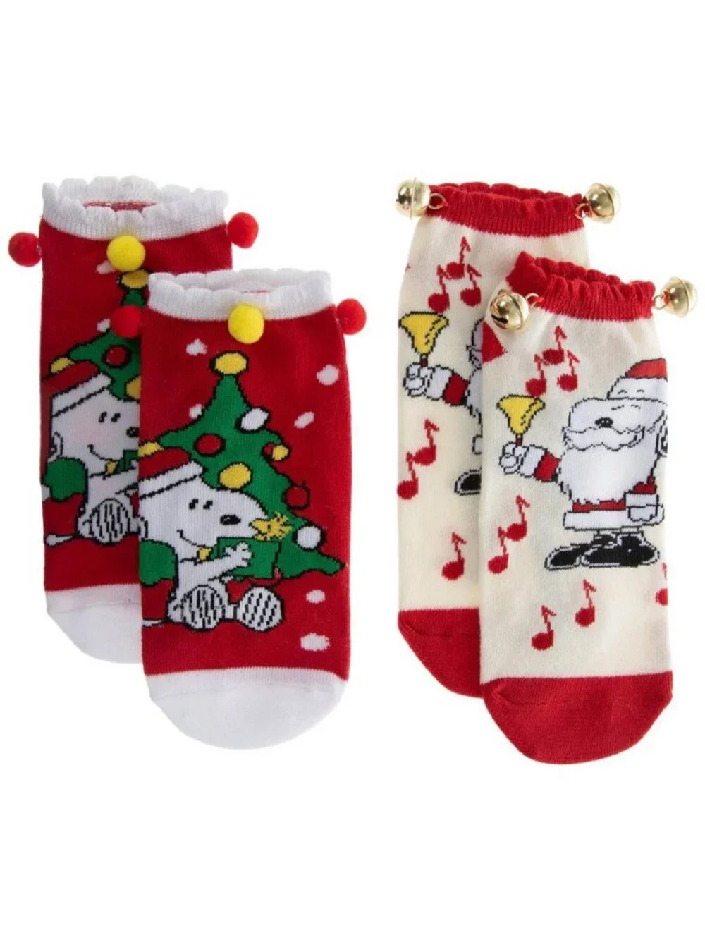 Peanuts Snoopy & Woodstock Christmas Ankle Socks